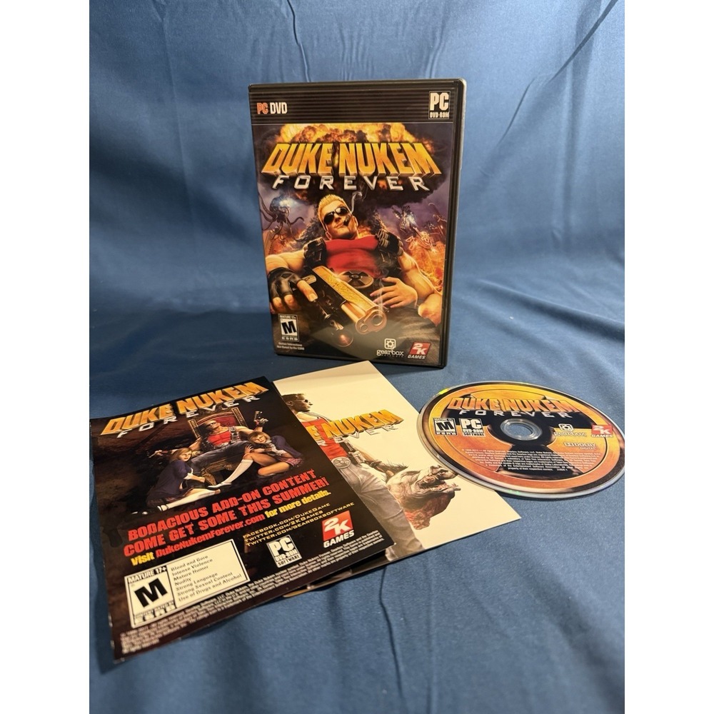 Duke Nukem Forever-PC-DVD-ROM-2K Games-W/PC Manual Codes Computer Game